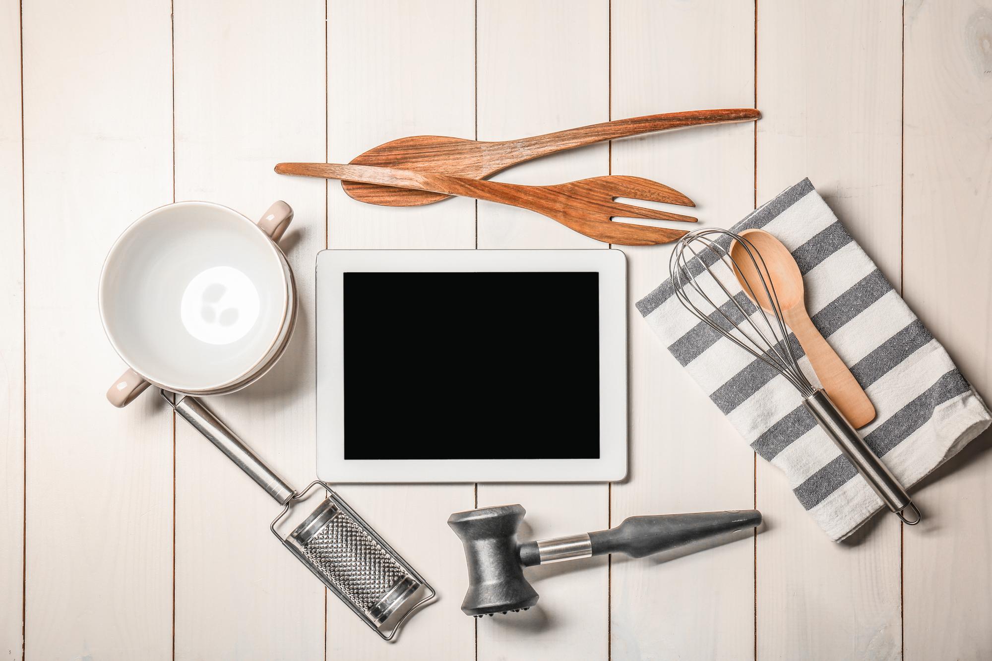 Subscription plans visual with cooking tools